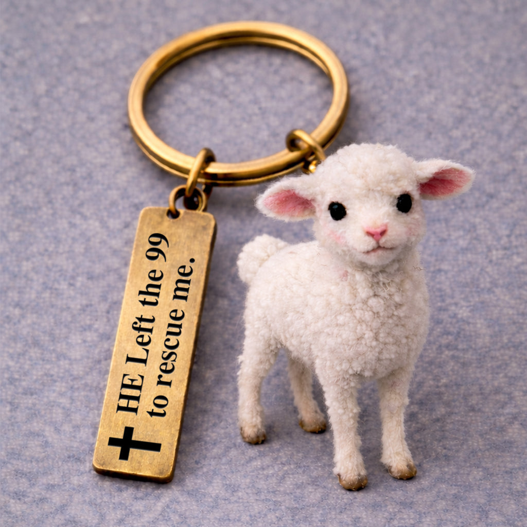 HE Left The 99 to Rescue Me Plush Sheep Keychain