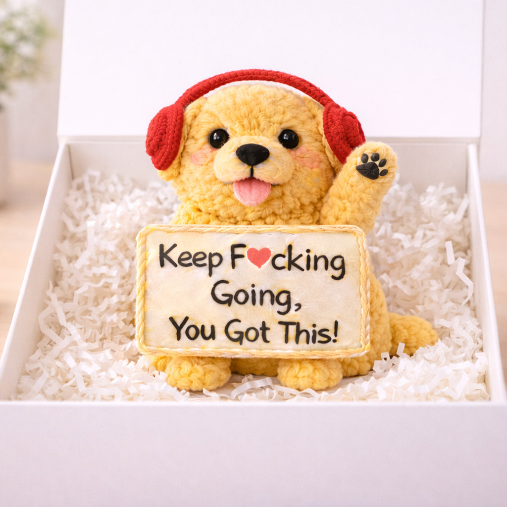 Keep F♥︎cking Going Emotional Support Golden Retriever Plush