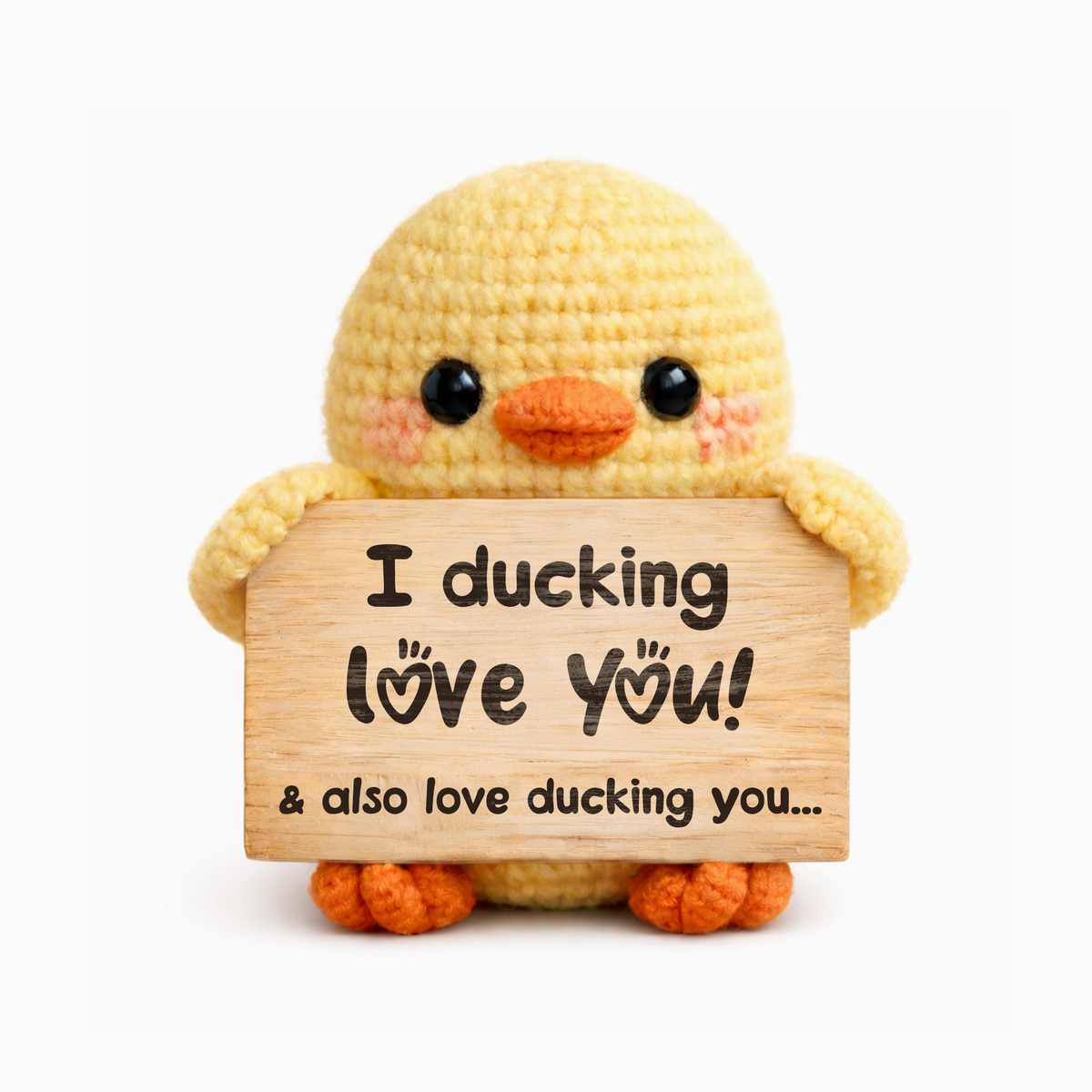I Ducking Love You Crochet Duck Toy