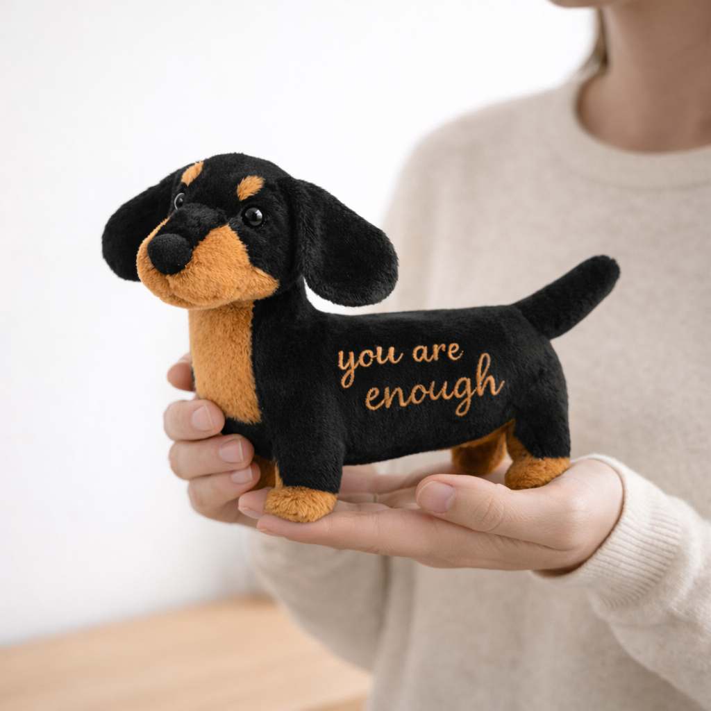 You Are Enough Emotional Support Dachshund Plush