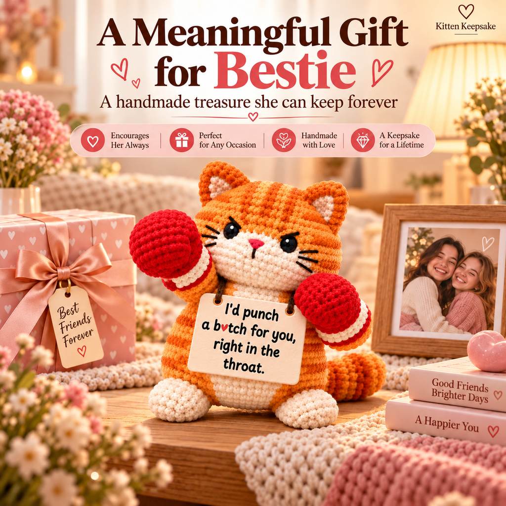 I'd Punch a B❤️tch For You Orange Cat – Handmade Bestie Gift