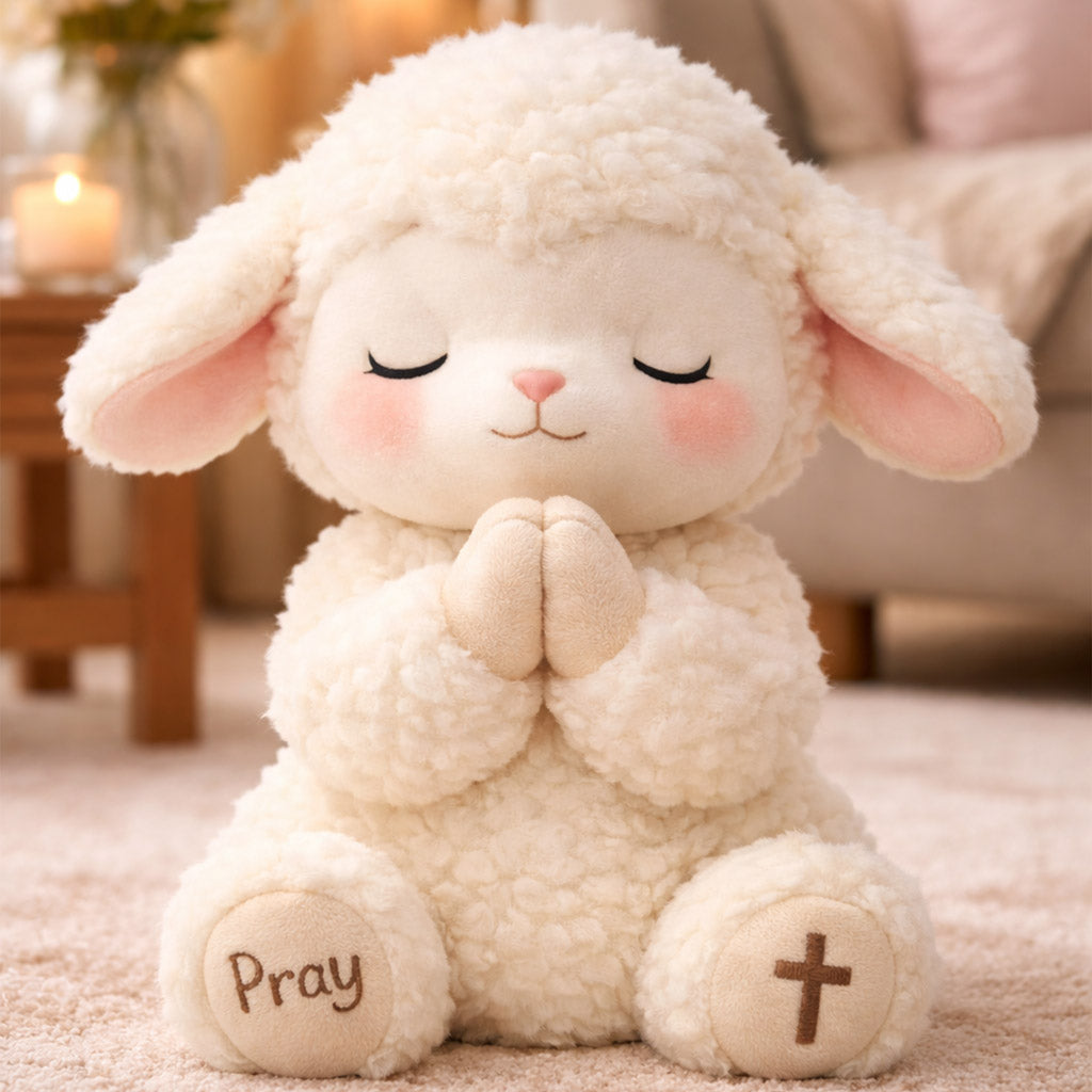 A Self-Reminder Give It To God And Go To Sleep Plush Sheep Toy