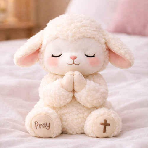 A Self-Reminder Give It To God And Go To Sleep Plush Sheep Toy