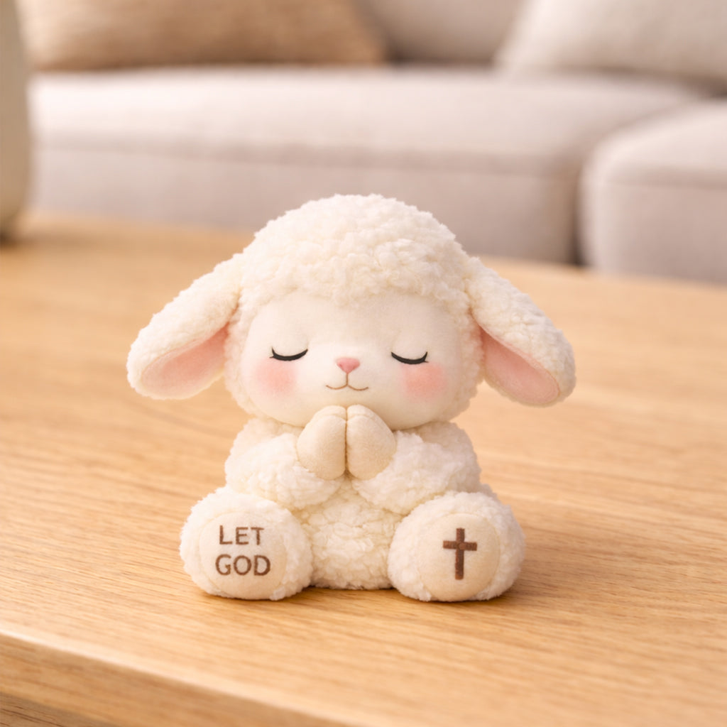 God Is In Control Plush Sheep Toy