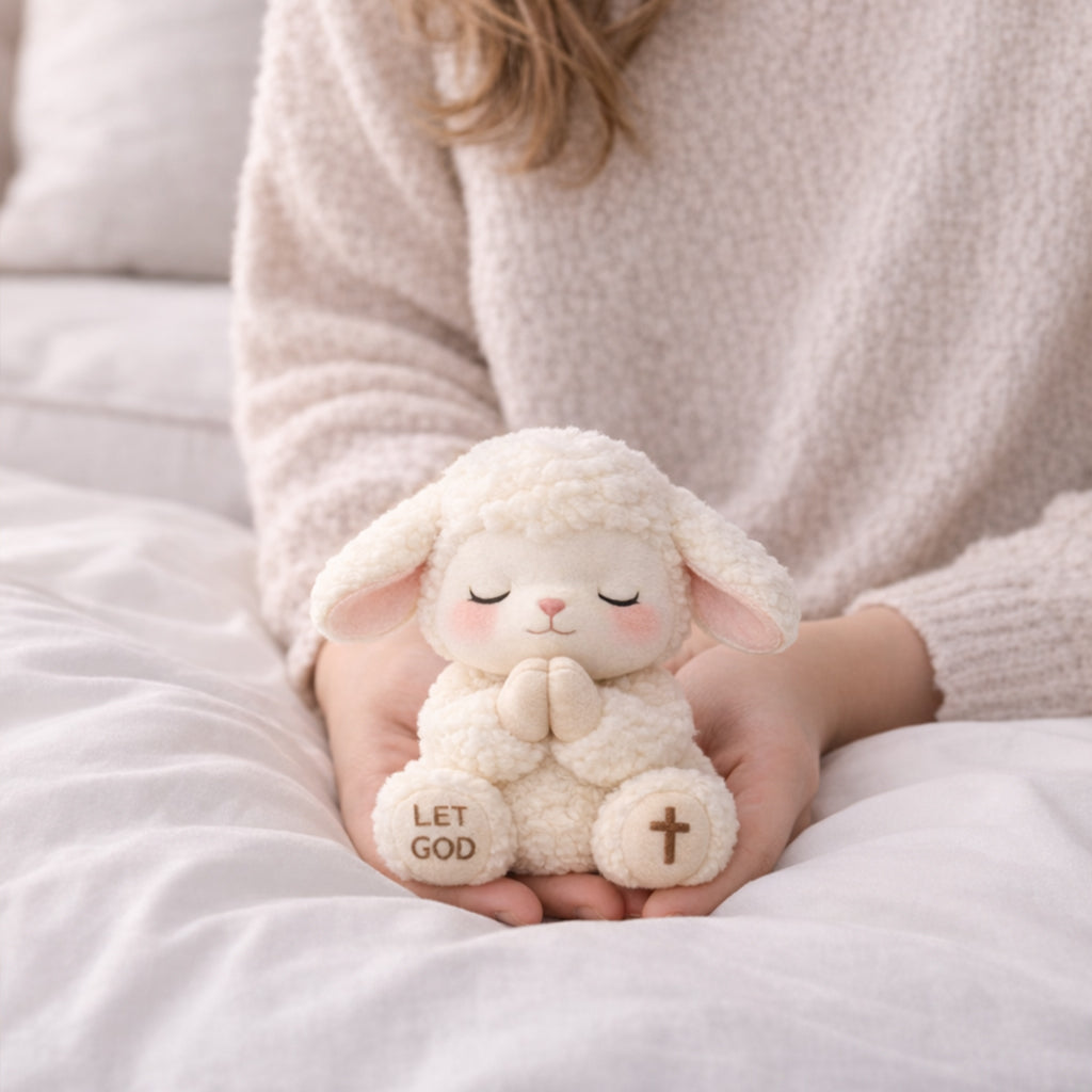 God Is In Control Plush Sheep Toy