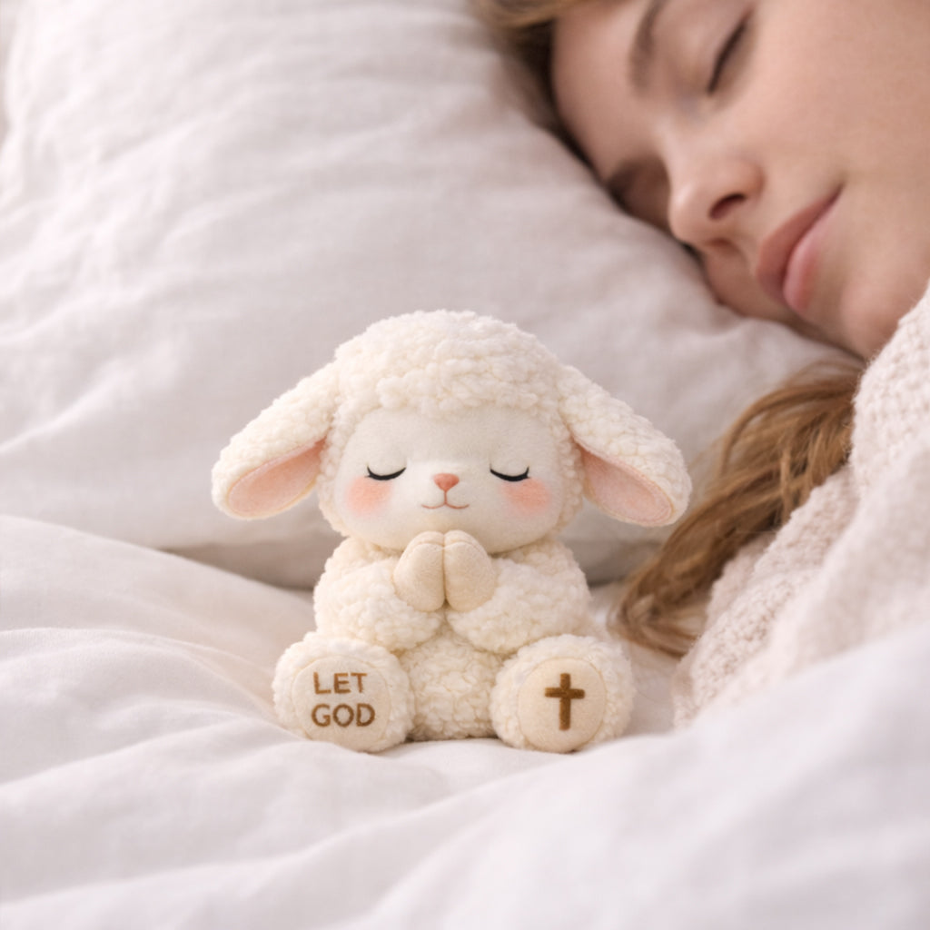 God Is In Control Plush Sheep Toy