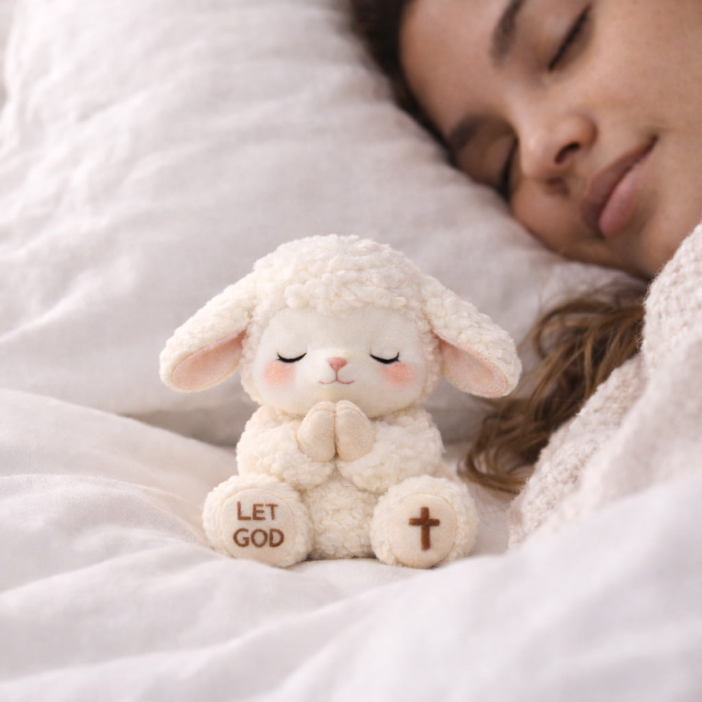 God Is In Control Plush Sheep Toy