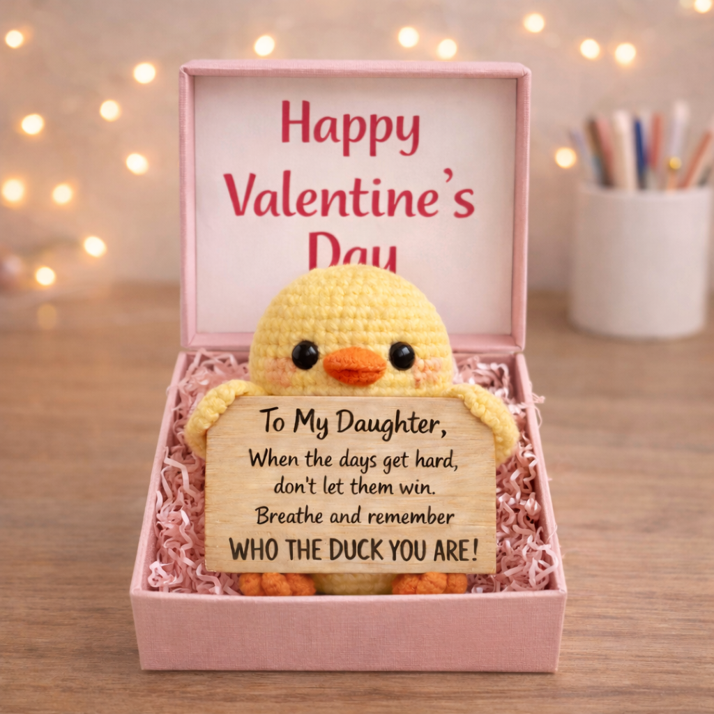 Remember Who The Duck You Are Crochet Duck Toy