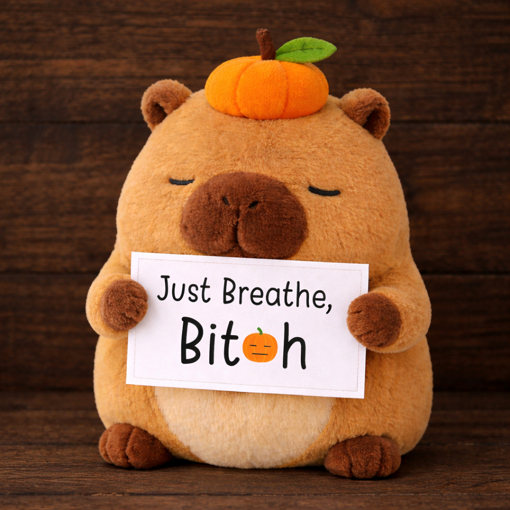 Just Breathe Bitch Capybara Plush Toy