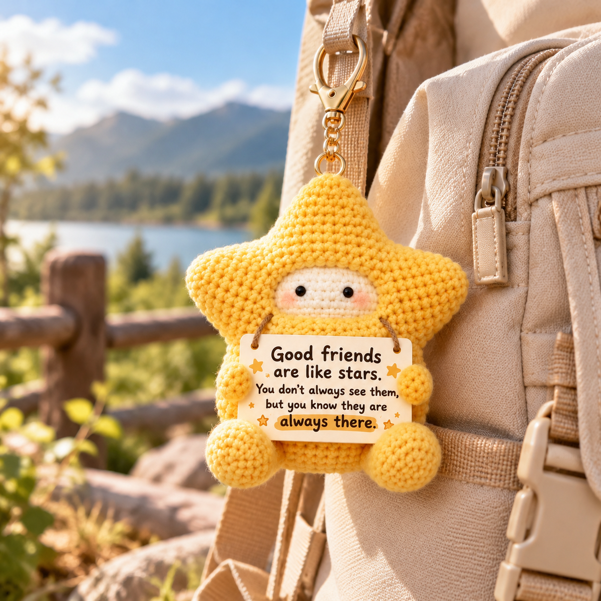 Good Friends Are Like Stars Crochet Star – Handmade Bestie Gift