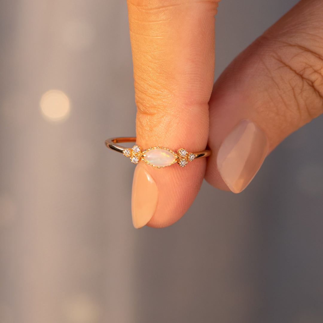 Oval Cut Opal Ring
