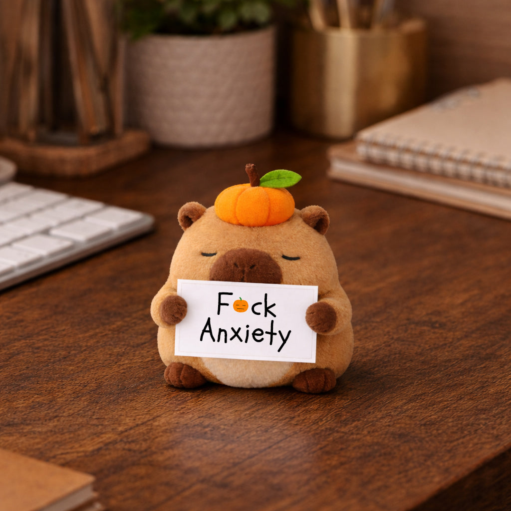 Fuck Anxiety Capybara Plush Toy