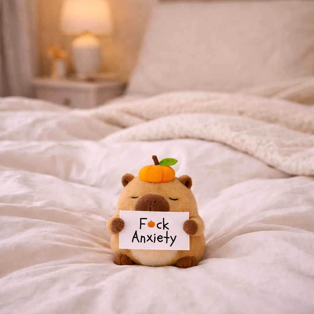 Fuck Anxiety Capybara Plush Toy