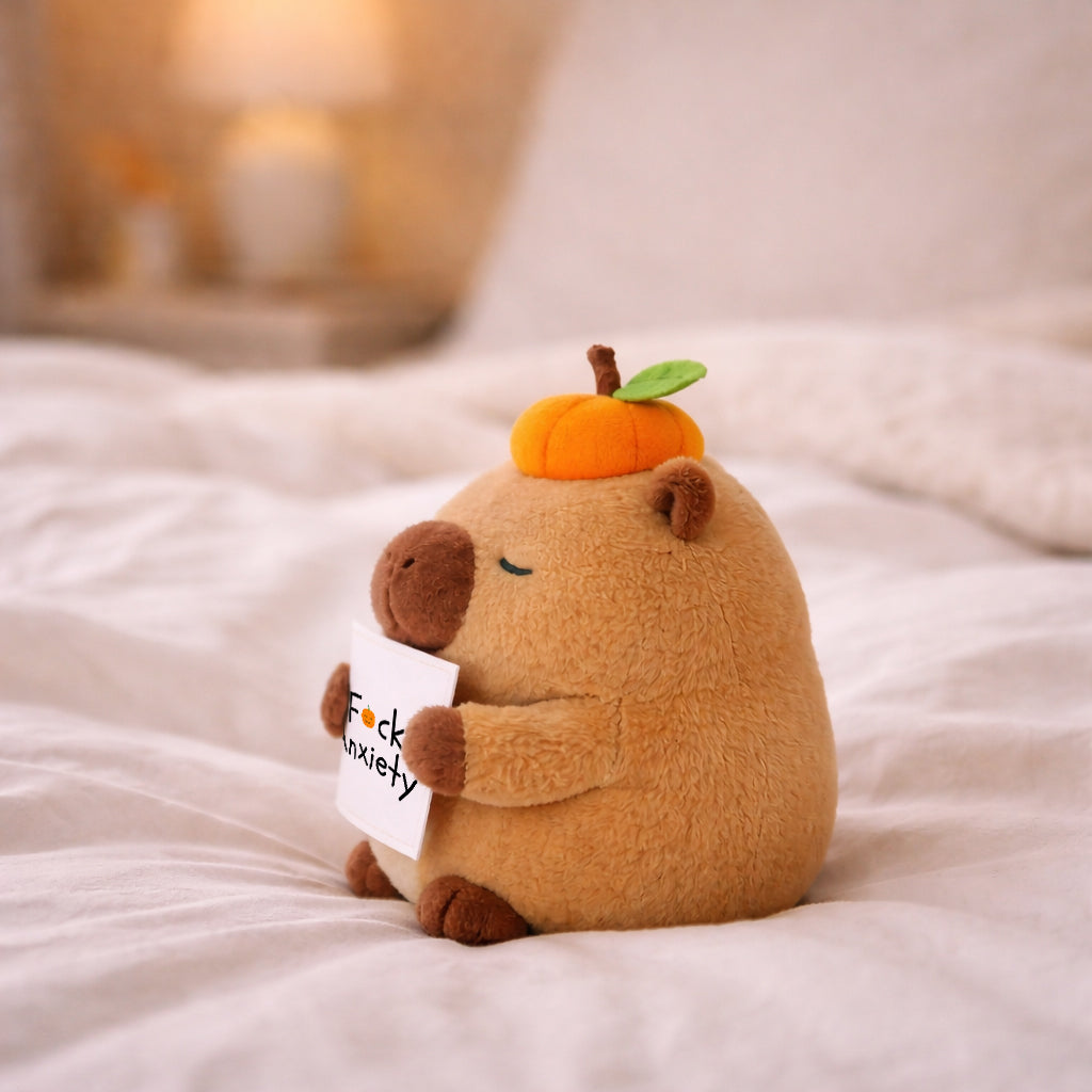 Fuck Anxiety Capybara Plush Toy