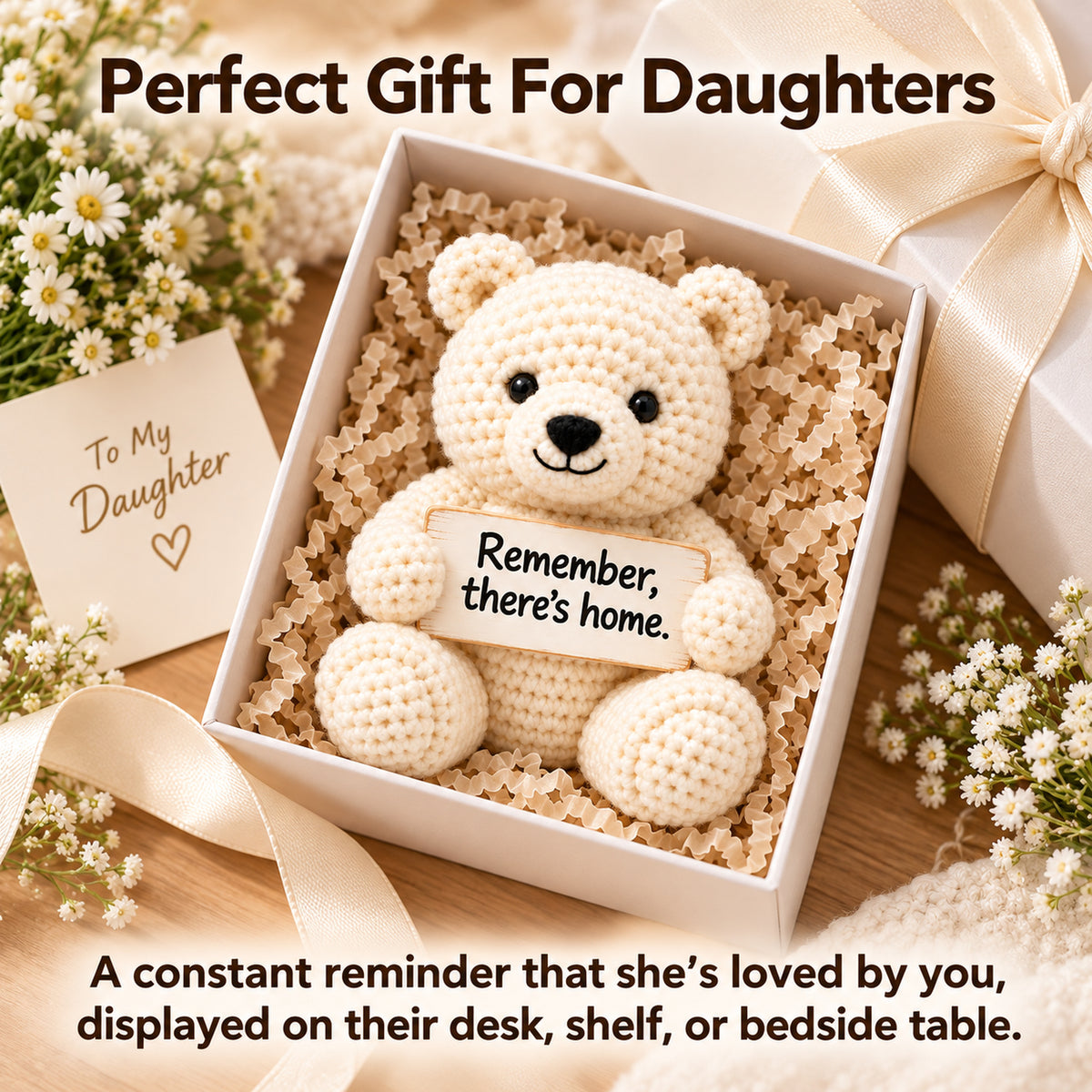 Remember There's Home Crochet Bear