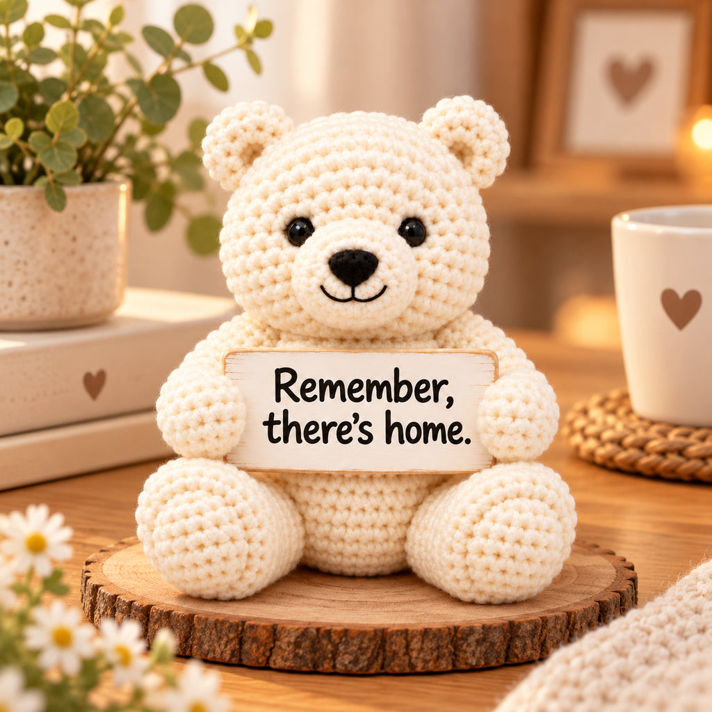 Remember There's Home Crochet Bear