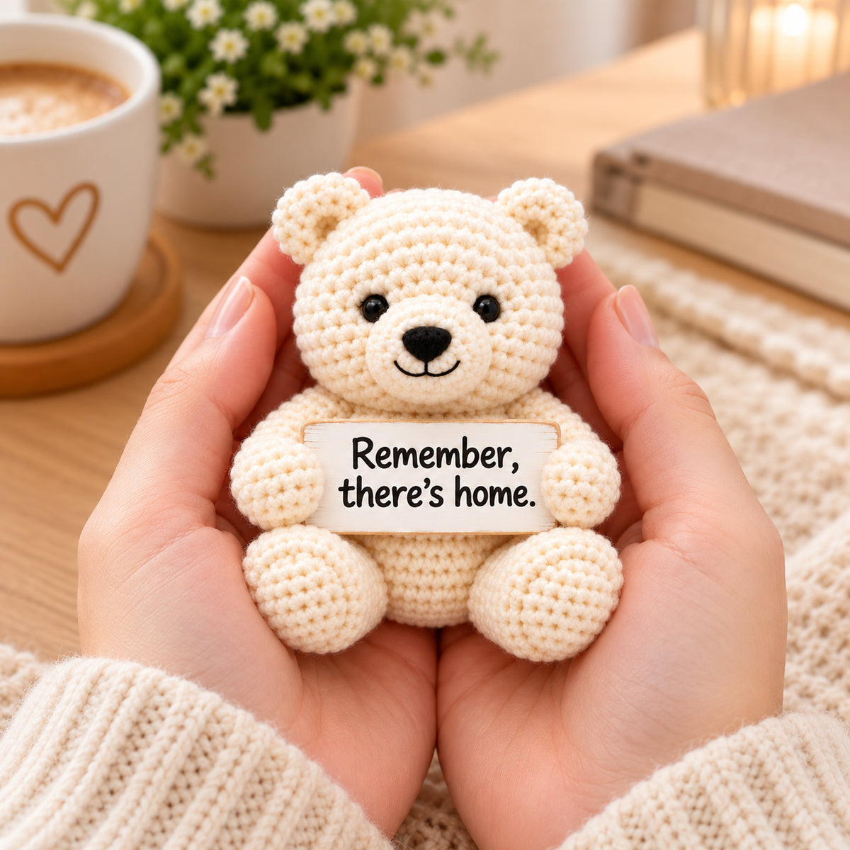 Remember There's Home Crochet Bear