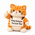 Keep Going You Got This Emotional Support Crochet Cat