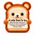 A Little Toast To You Crochet Bear – Handmade Encouragement Gift