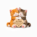 Hugging Best Friends Cat Plush With Heart Gift For Friend
