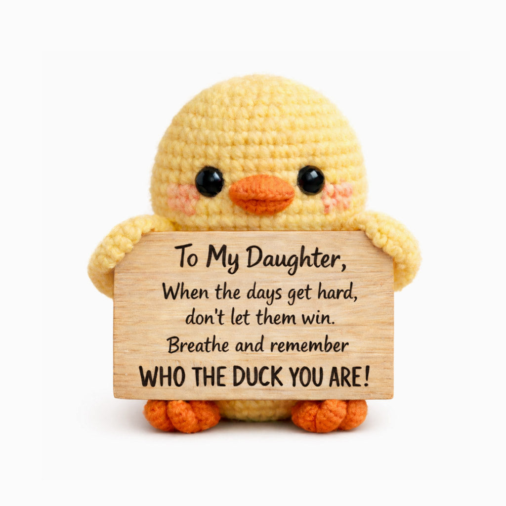 Remember Who The Duck You Are Crochet Duck Toy