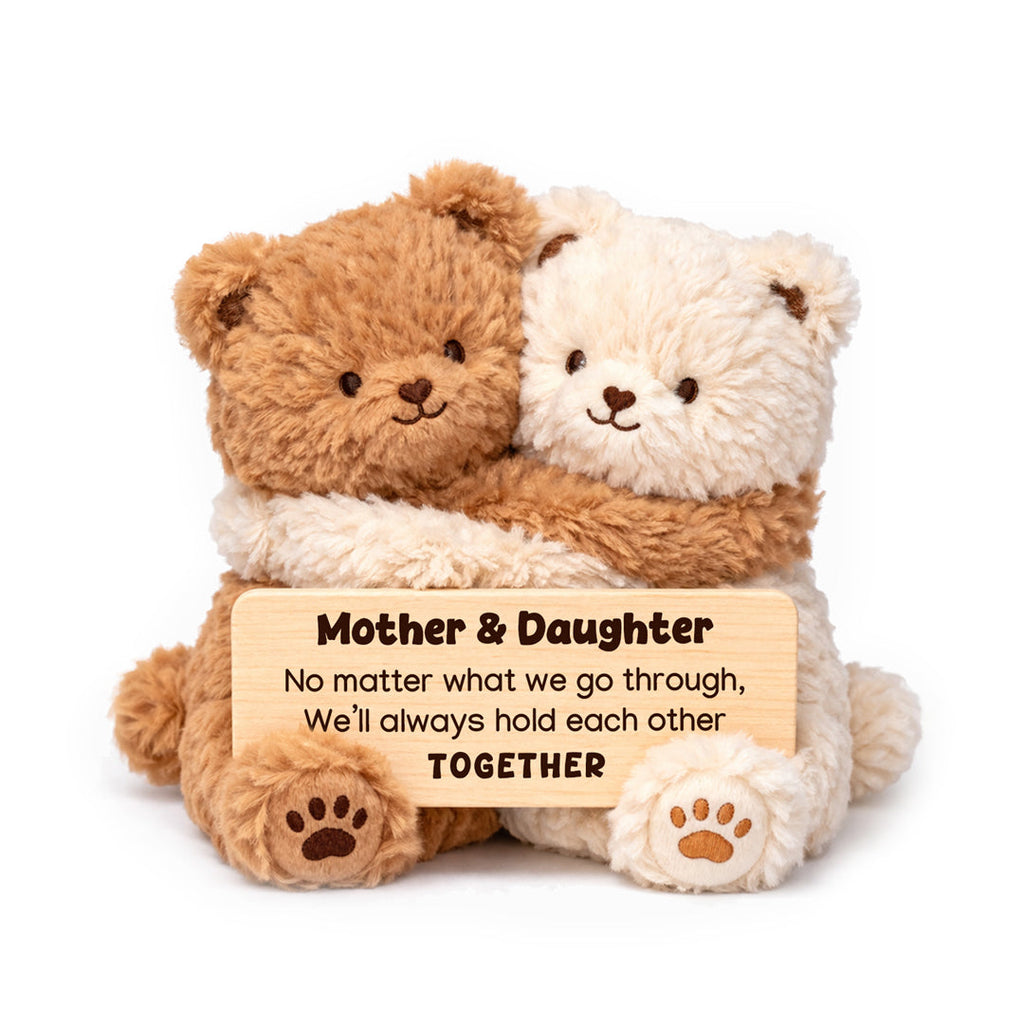 Mother & Daughter Hugging Bear Plushies
