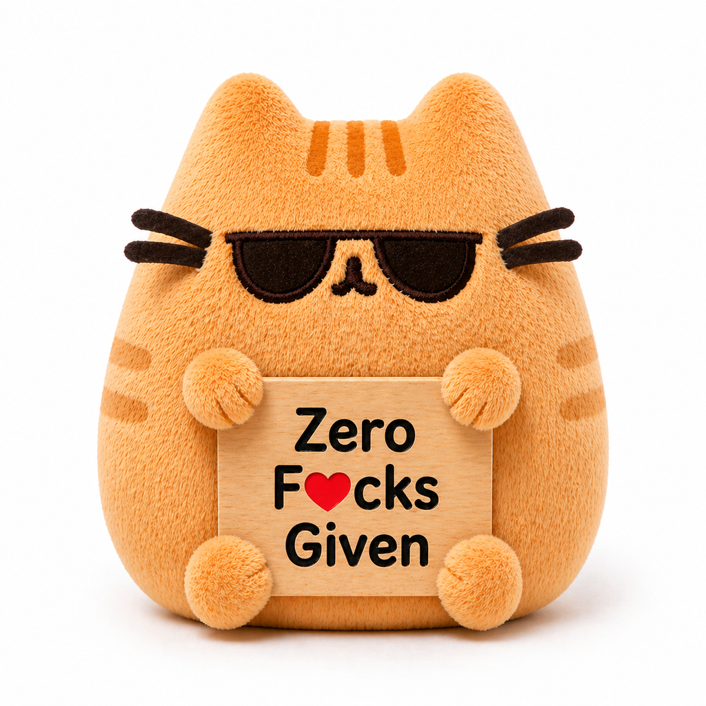 Emotional Support Sunglasses Orange Cat Plush