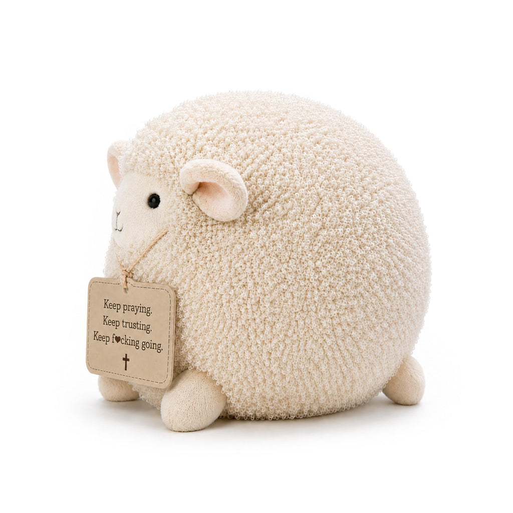Keep Going Sphere-Shaped Sheep Plush
