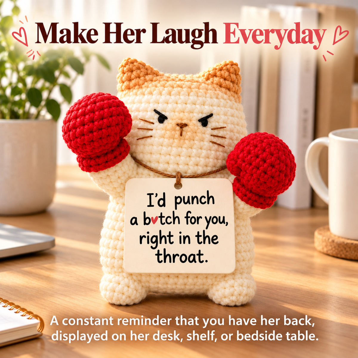 I'd Punch a B❤️tch For You Siamese Cat – Handmade Bestie Gift