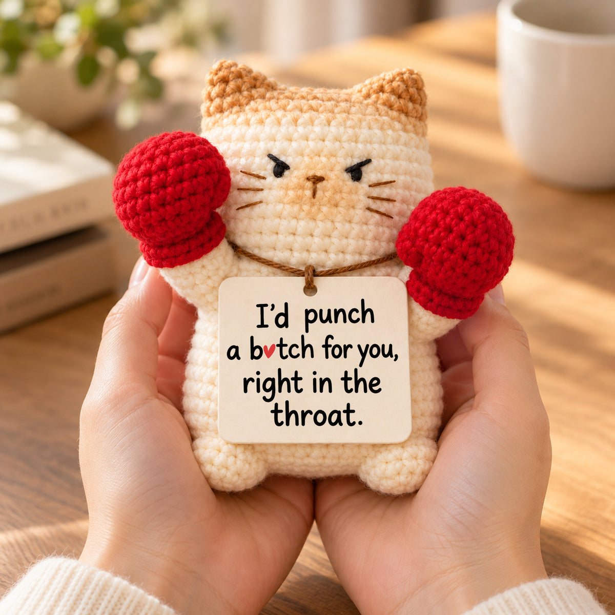 I'd Punch a B❤️tch For You Siamese Cat – Handmade Bestie Gift
