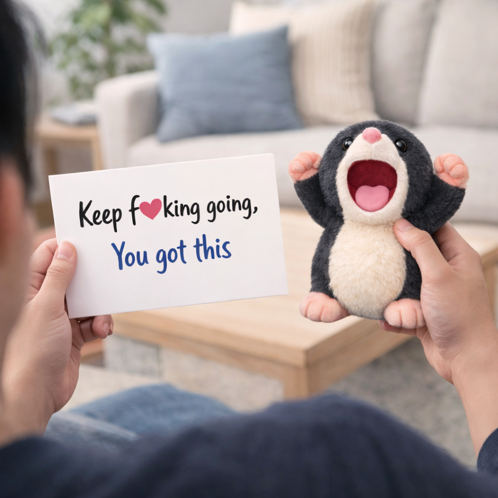 You Got This Emotional Support Roaring Mole Plush