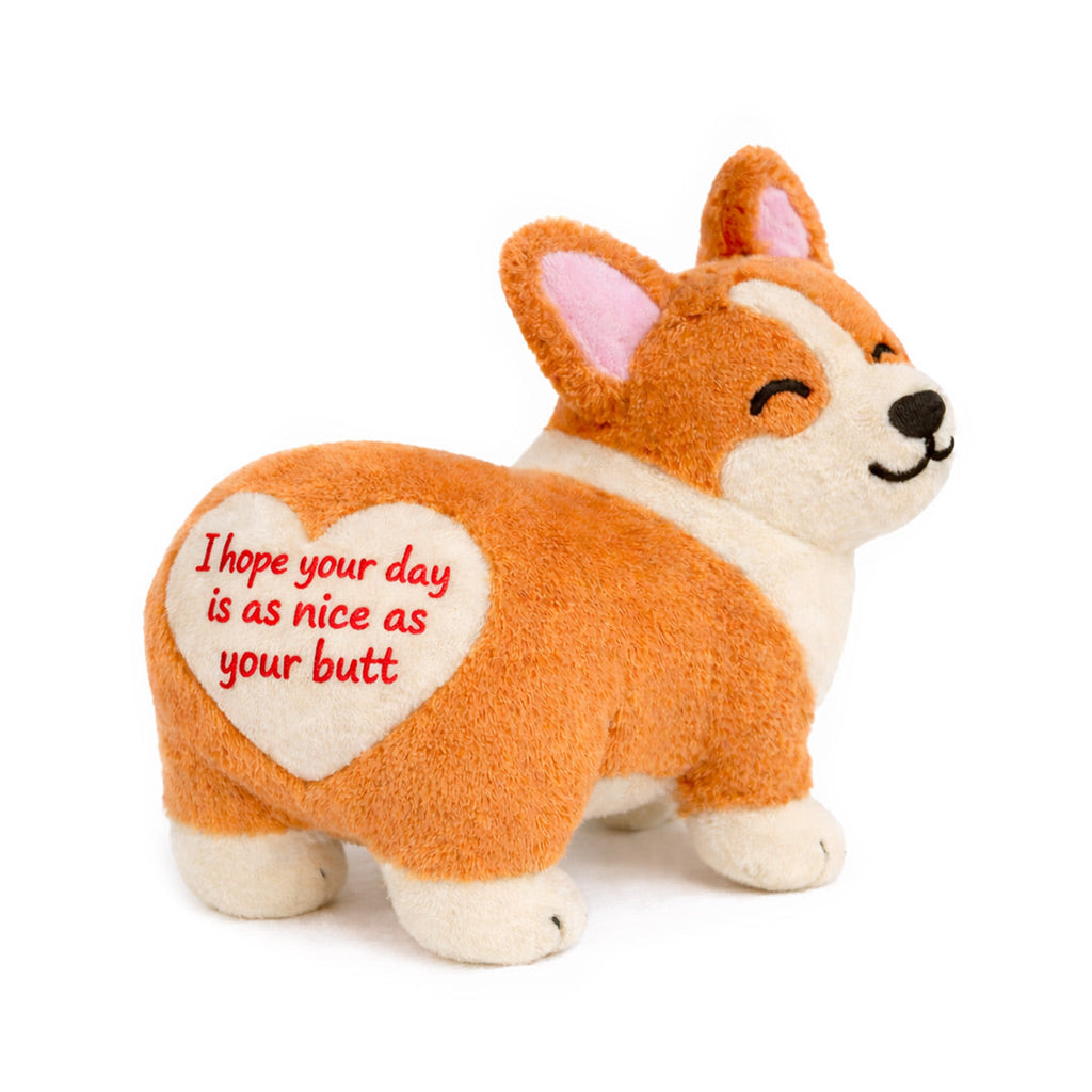 Funny Emotional Support Corgi Plush