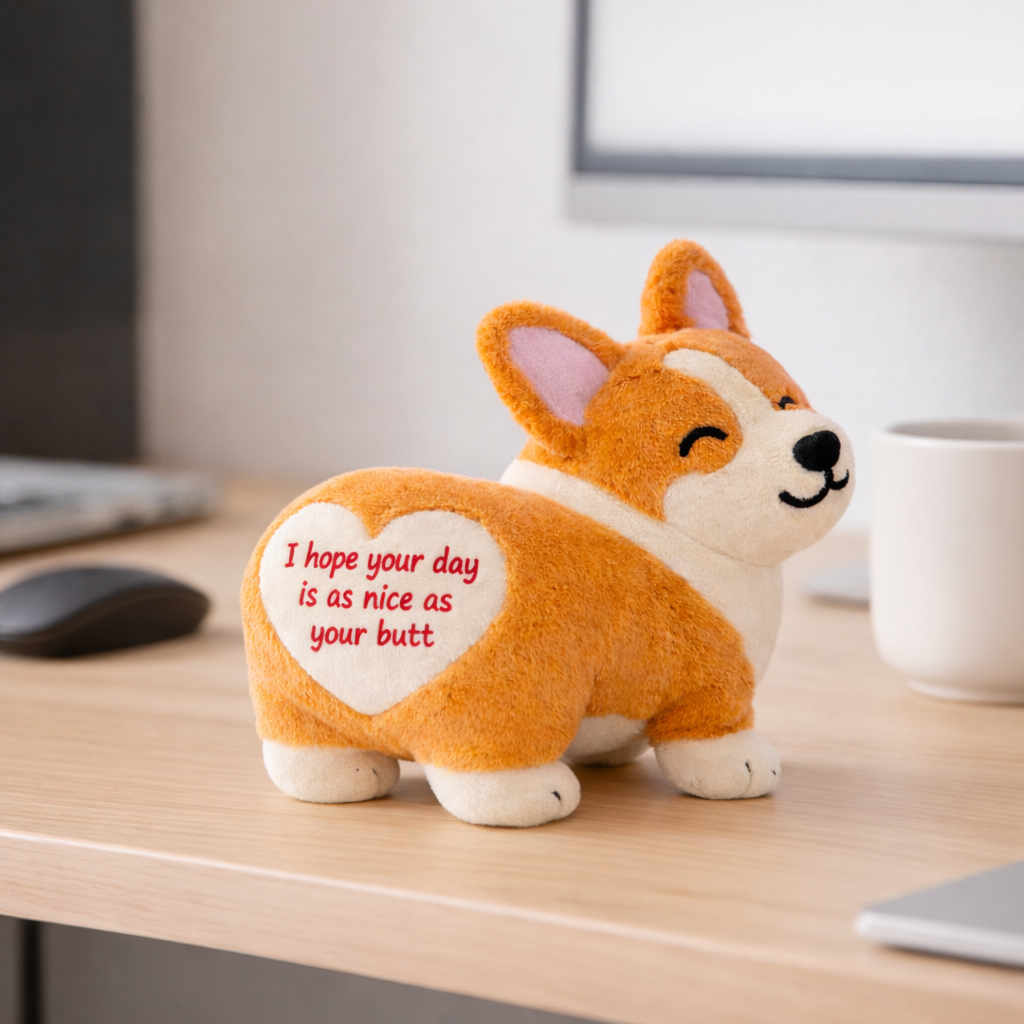 Funny Emotional Support Corgi Plush