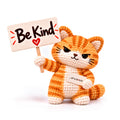 Be Kind...Of A Bi♥ch Crochet Orange Cat