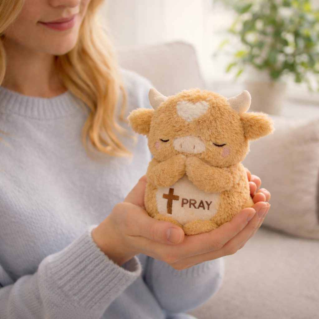 Give it to God Highland Cattle Plush