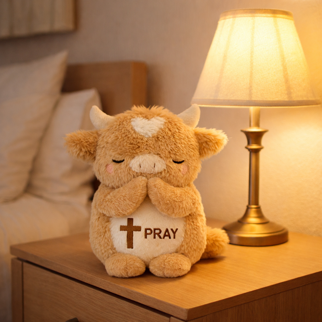 Give it to God Highland Cattle Plush
