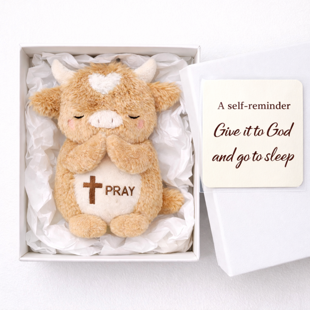 Give it to God Highland Cattle Plush