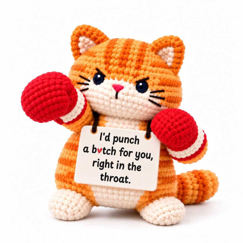 I'd Punch a B❤️tch For You Orange Cat – Handmade Bestie Gift
