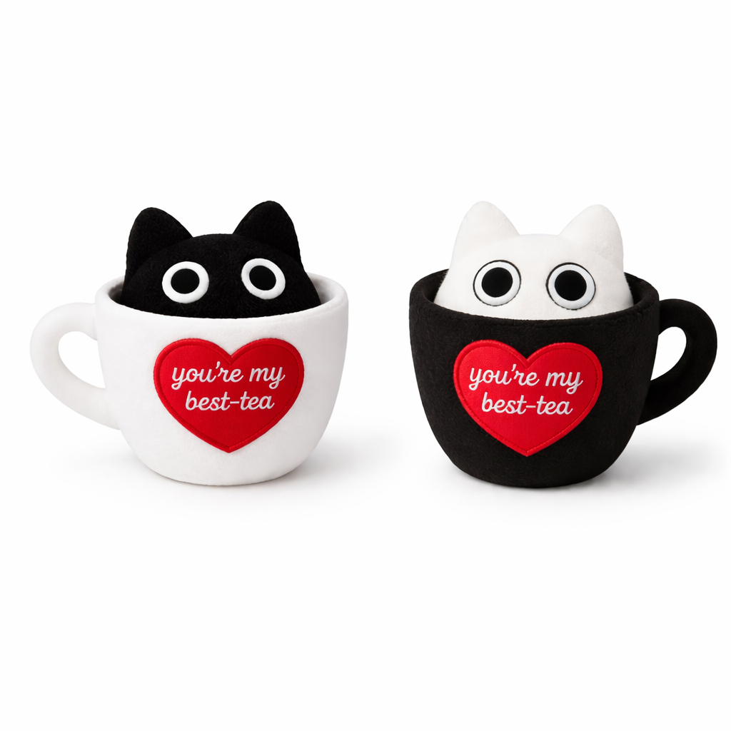 Matching Cat Cup Besties Plush Set
